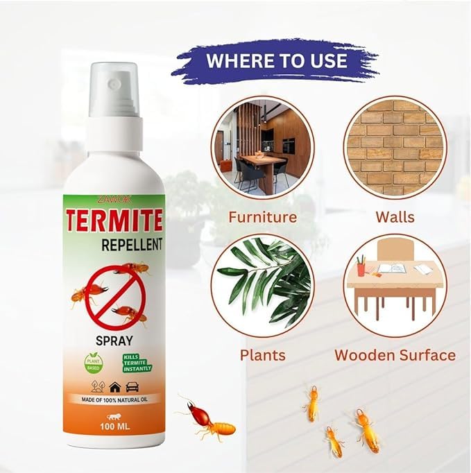 ZAVOK™ Herbal Termite Repellent Spray (150ml x 3) – Plant-Based & Child Safe