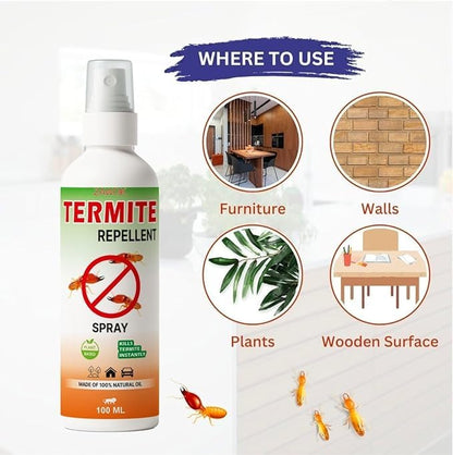ZAVOK™ Herbal Termite Repellent Spray (150ml x 3) – Plant-Based & Child Safe