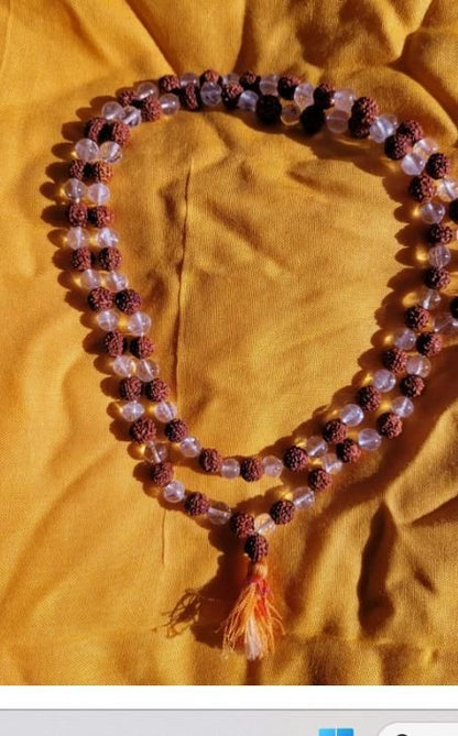 Sphatic Rudraksha Mala