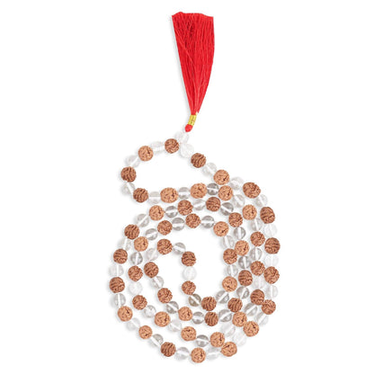 Sphatic Rudraksha Mala